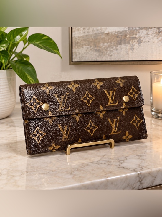 Louis Vuitton Handbags - Louis Vuitton Brown and Gold Monogram Clutch